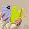 Korea Cute Pink Love Heart Folds Glossy Phone Case For Iphone 14 13 12 11 Pro Max X Xs Xr Lovely Y2k støtsikkert mykt deksel Funda