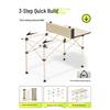 Tan Portable Outdoor Chair and Table Set