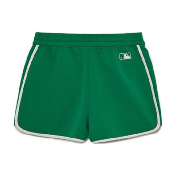 MLB New York Yankees NY Print Elastic Waist Sports Casual Shorts Women shorts Green 3FSPB0233-50GND