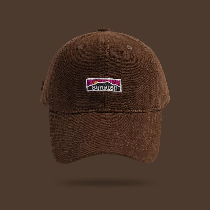 

Polished soft-top baseball caps for men and women, street couples, autumn and winter embroidered peaked caps show small faces Adjustable