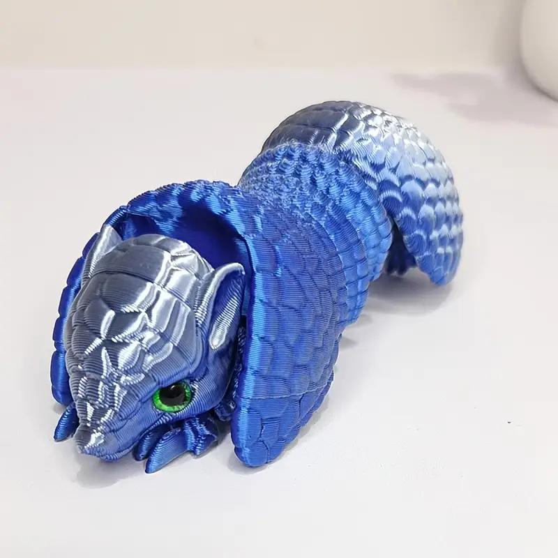 1pc 3D Printed Creative Animal Sculptures - Random Eyes - Joints Movable - Novel Relax Desktop Accessories, Ideal For Party Gift