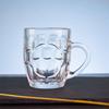 260ml Beer Mug with Handle Embossed for Mom On Mother's Day A Daily Drinking and Tea Brewing Cup with Textured Glass Handle Gift