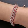 Elegant Rhinestone Cuban Link Bracelet/anklet for Women