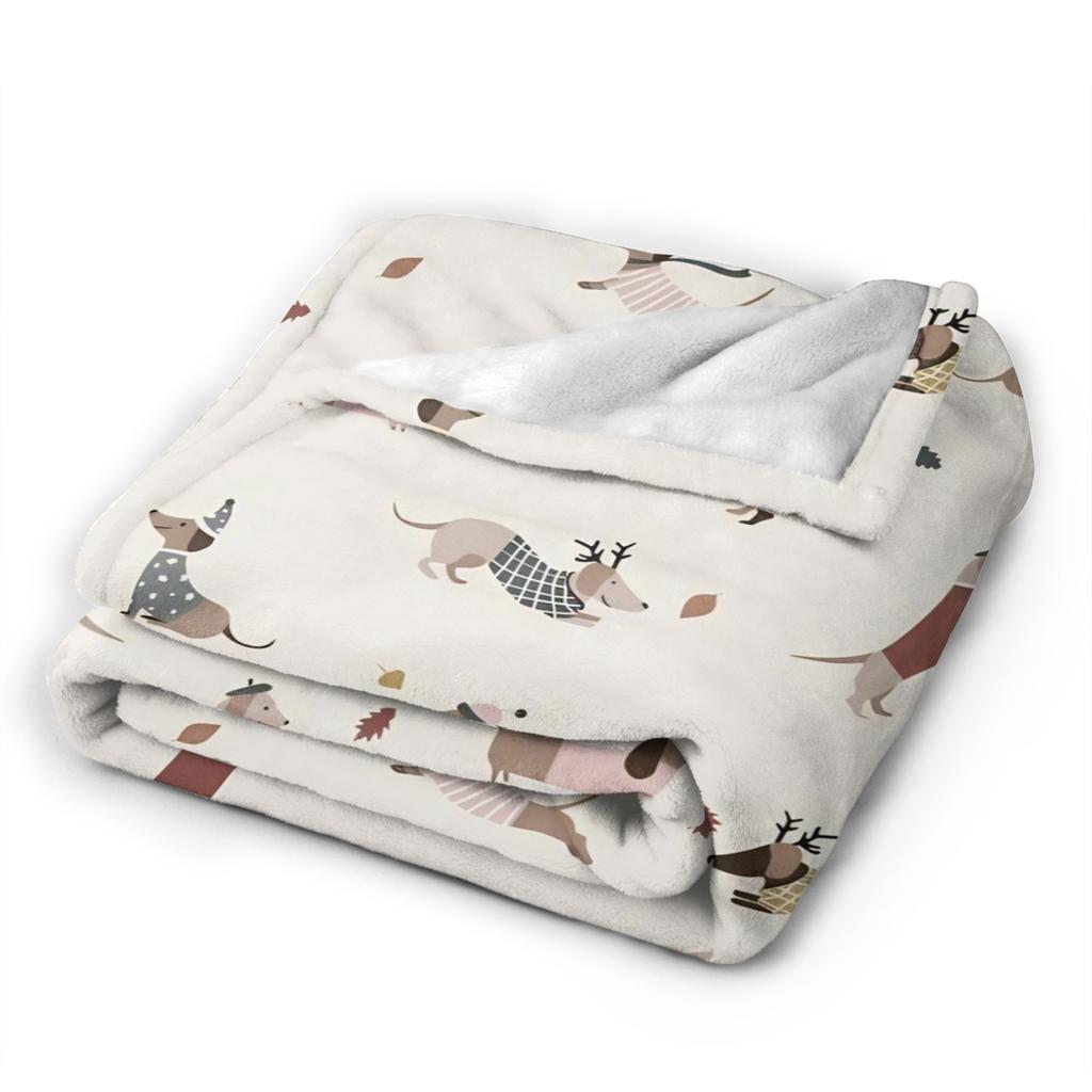 Dachshund Blanket Dogs Animal Flannel Awesome Warm Throw Blanket for Home Spring/Autumn