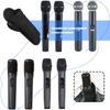 900D Nylon Mic Storage Pouch Microphone Organiser Bag with Broad Nonslip Bands and Shockproof Structure Black
