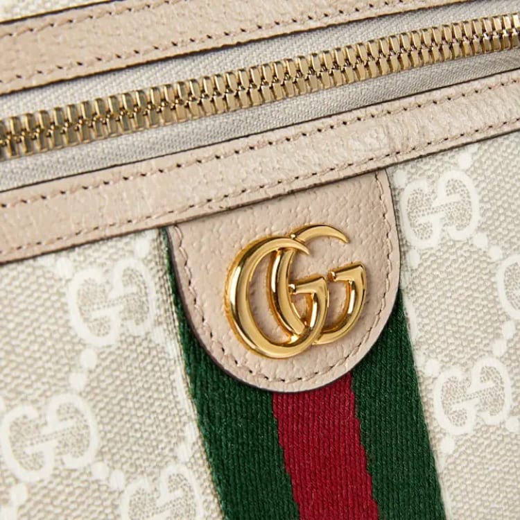 GUCCI Ophidia Canvas Box Bag, Handbag, Crossbody Bag, Shoulder Bag Extra Mini Women's Beige & White 816357-2ZGMN-9643