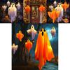 White Ghost Led Hanging Lights For Halloween Festive Decor Spooky Atmosphere