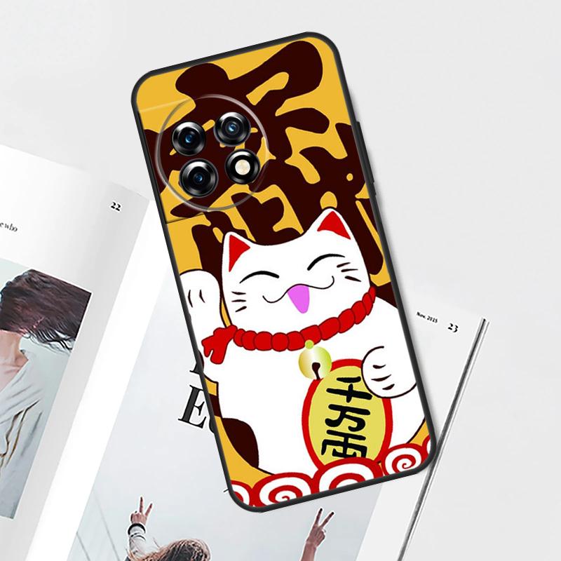 China cute lucky cat Case For OnePlus Nord CE 5 3 4 Lite N20 N30 OnePlus 15 13 12 11 10 Pro 12R 13R 10T 13T Cover