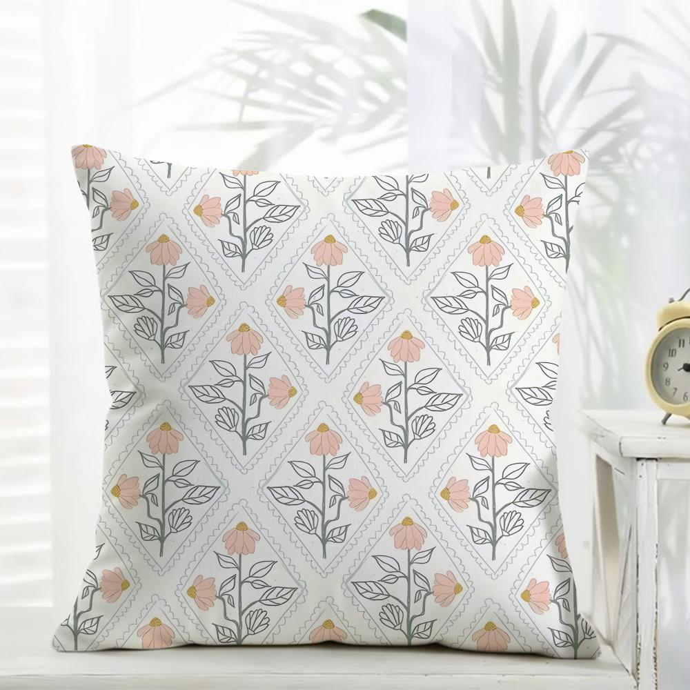 Style Exotic Bohemian Ethnic Style Cushion Cover Daily Washable Linen Pillowcase Soft For Sofa Bed Home Room Decor