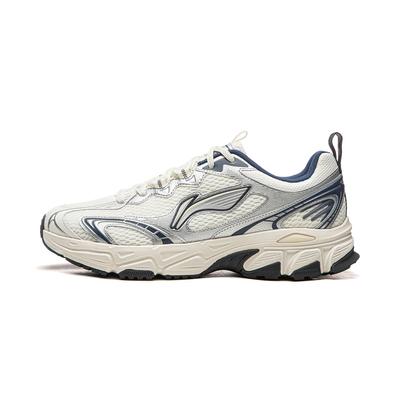 Li Ning Cushioning Abrasion Resistant Breathable Low Top Running Shoes Men's Ivory ARXW023-1