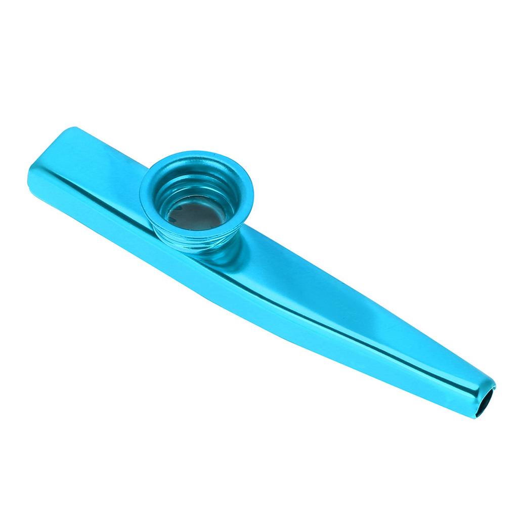 Durable Metal Kazoo Flute Mouth Music Instrument Accessory (Blue)