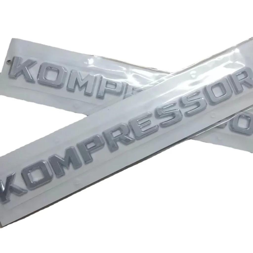 3D Chrome ABS Kompressor Letters Badge Emblem Rear Boot Sticker for Mercedes CLK SLK SL CLS ML GL A B C E S Class