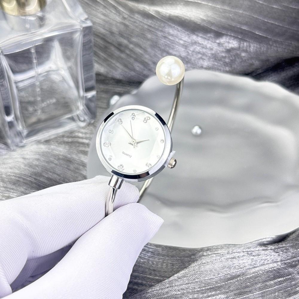 Gemstone Quartz Quartz Wristwatch Elegant Rhinestone Dial Watch Gift Pearl Bracelet Watch  Wedding