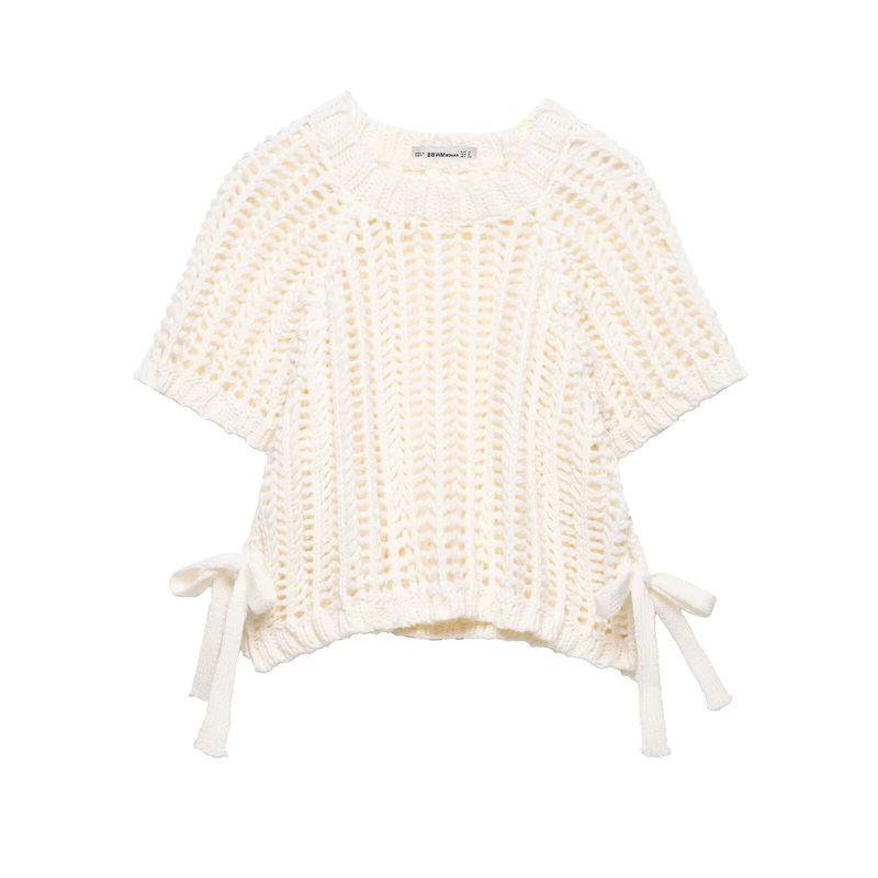 Araltay New Arrival Fashion Style Women's Clothing Fashion All-Match Pure Color Side Band Decoration Thick Needle Tops 2142116