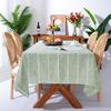 Sage Green Tablecloth Embroidery Rectangle Wedding Decoration For Kitchen Party Wedding Outdoor Farmhouse Soft Table Cover