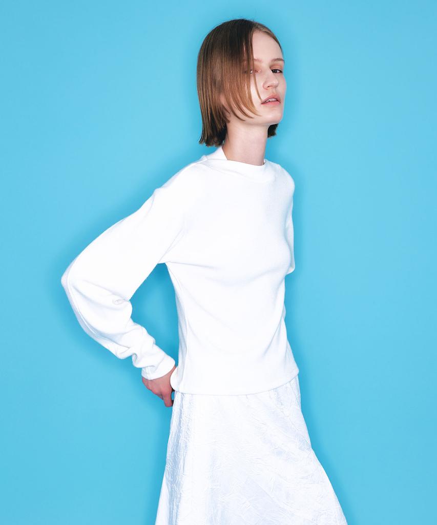 Yunse Boatneck Knit Top (White)