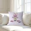 Cute E-Esther B-Bunny Pillow Case Removable Washable Cushion Cover – All-Season Soft Linen