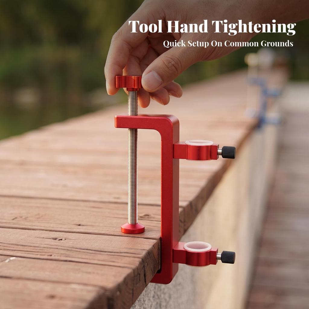 Réglable Fishing Umbrella Clamp with T-Handle Universel Support Pour Parapluie