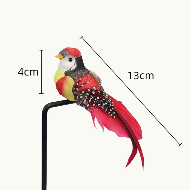 1Pc Swallow Tail Bird Clip Handmade Simulation Artificial Bird with Plant Decoration Handicraft Ornament for Home Decor