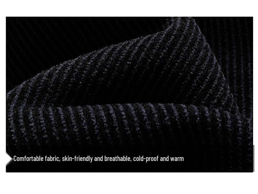 Men's Chenille Wool Jacket - Autumn/Winter, Plus Velvet, Thickened, Warm, for Middle-aged and Elderly