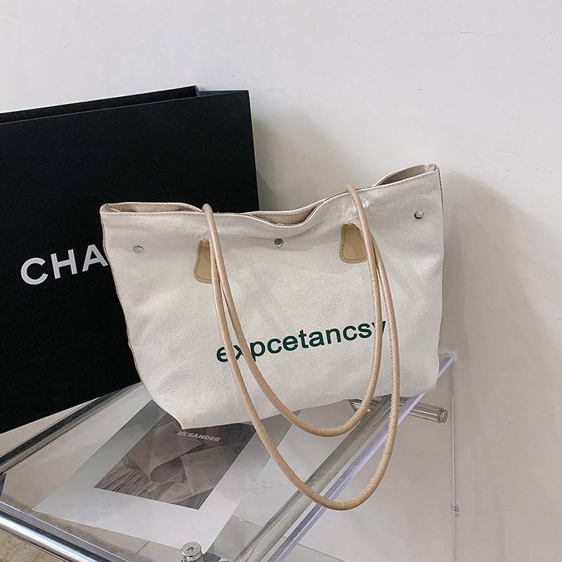 

Stylish Large Capacity Canvas Tote Bag For Women Great For Everyday Use In Black Khaki And Brown хакі