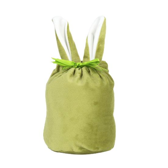 24 Stück Hasen-Geschenktüten, Samttüten mit Kordelzug, Hasen-Geschenk