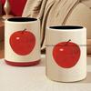 Apple Trash Can Household Storage Bucket Cream Style Fruit Pattern High Appearance Level Large Capacity Trash Can