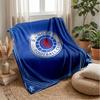Rangers FC Weiche Flanell-Fleece-Decke Leicht Gemütlich Warm Überwurfdecke für Sofa Bett Heimdekoration
