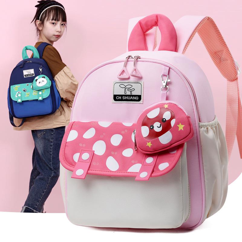 School Bag, School Bag, New Boys and Girls, Cute Cartoon Backpack, Light Weight, Children's School Bag.
