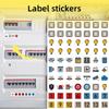 70 stk/sett Elektrisk panelmerkelapper | Hvit Strømfordelingsboks Elektrisk Skjermpanel Strømbryter Påminnelsesklistremerker Praktisk