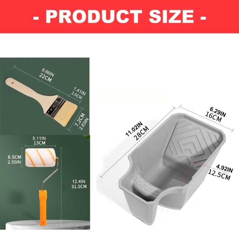 Home Painting Paint Tray Handheld Plastic Roller Paint Tray for Small Repair Work and Controlled Paint Loading