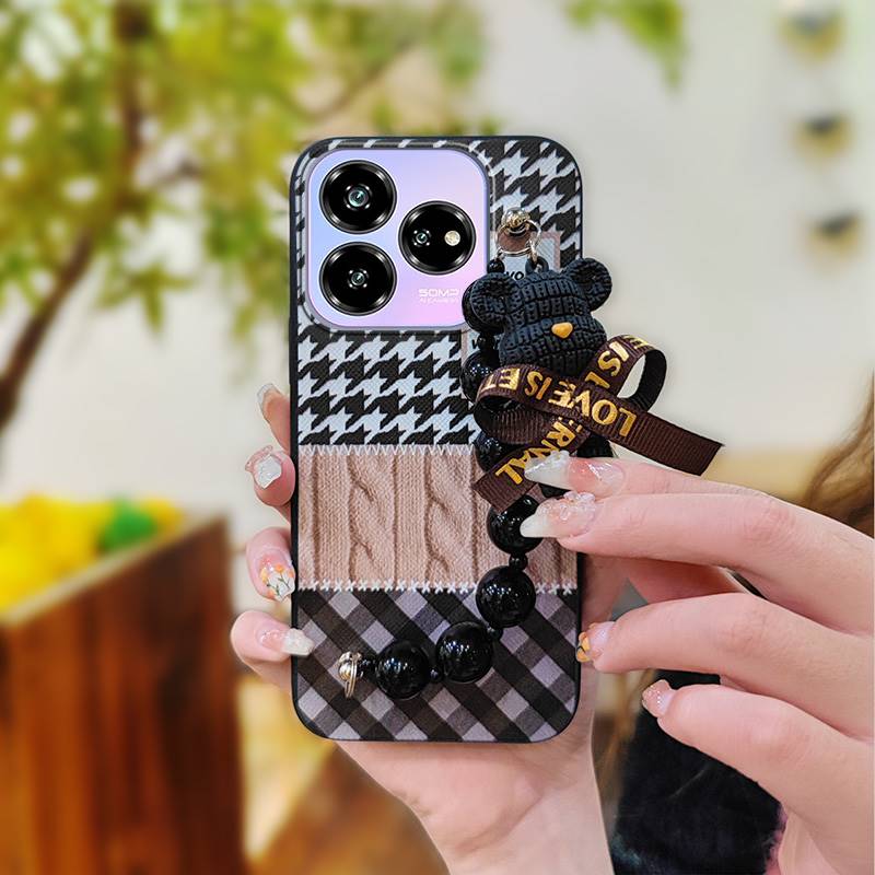 Cute Simplicity Phone Case For ZTE Blade V60 Design/Axon 60 Lite Protective Case Bear Bracelet Dirt-resistant Anti-knock