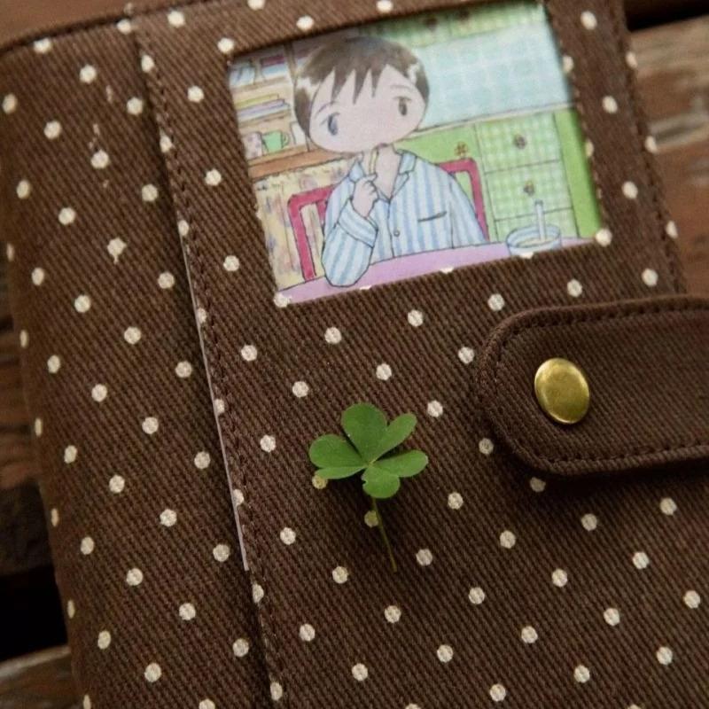 A6 A7 White Brown Vintage Polka Loose Leaf Notebook DIY Binder Photocards Collect Book Diary Agenda Planner Album Stationery