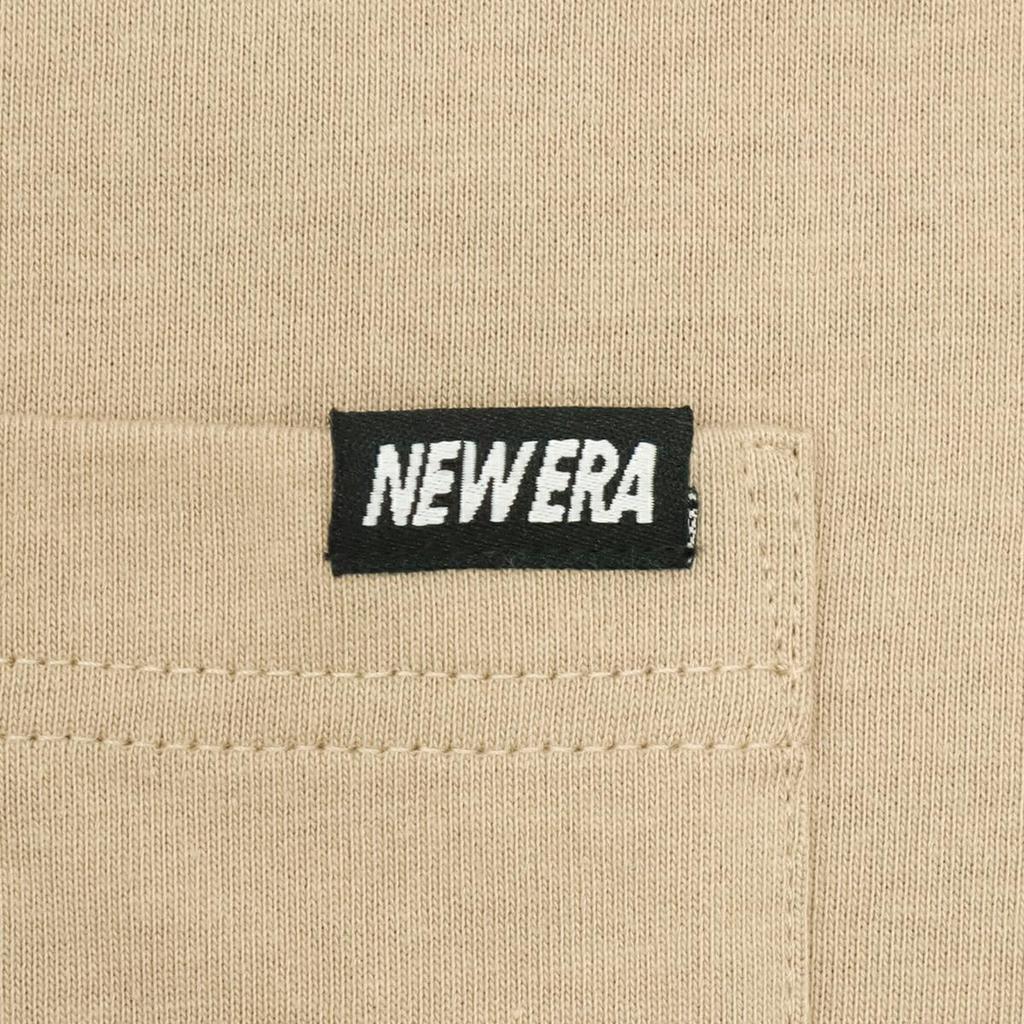 New Era Oversized Baumwoll-Taschen-T-Shirt mit Mini-Markenlogo, Kamel, XL, Exklusiv bei ONSPOTZ