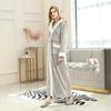 Couples Winter Lengthened Bathrobe Splicing Home Clothes Long Sleeved Robe Coat