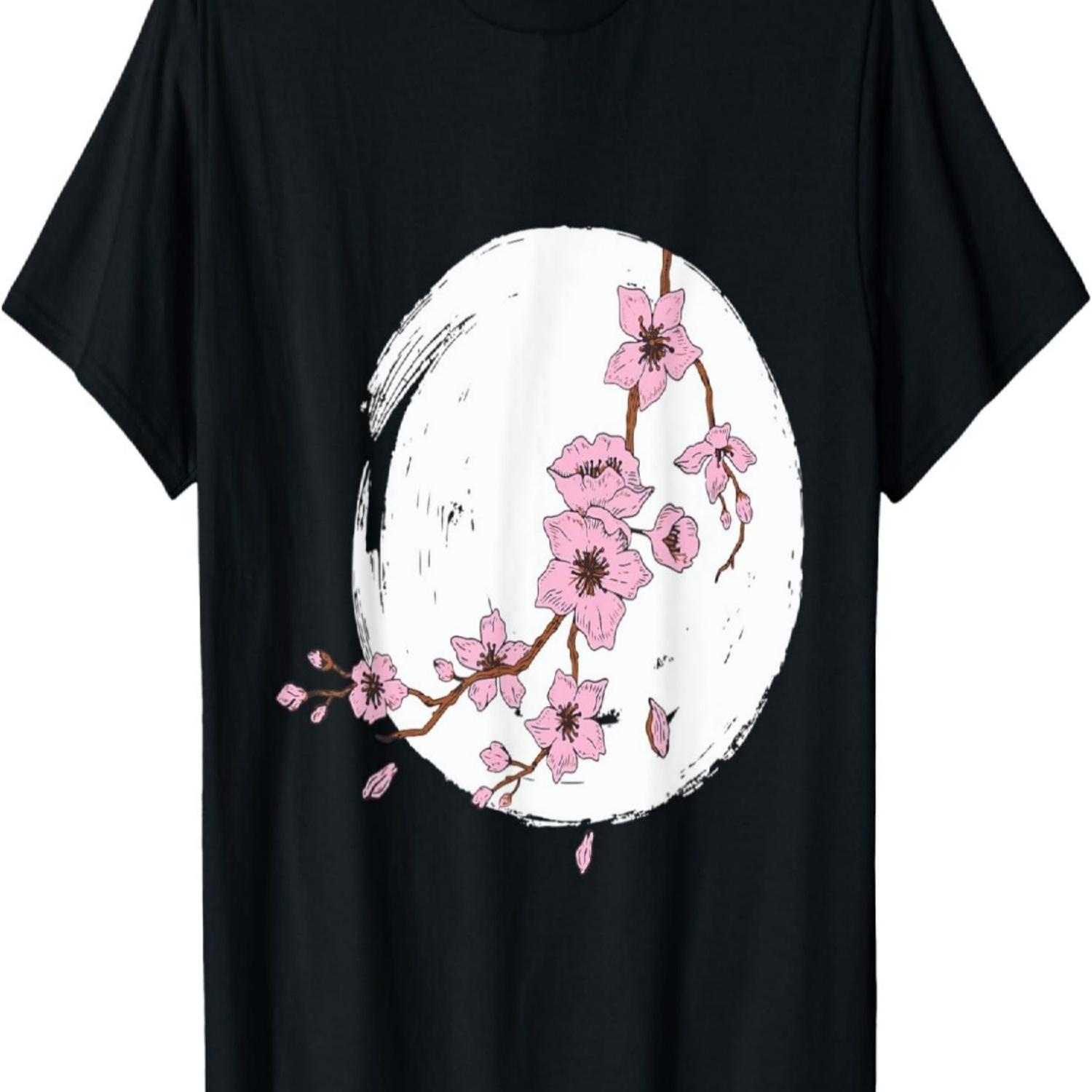 Spring Time Flowers_ Retro Cherry Blossom Tree Sakura T-Shirt S