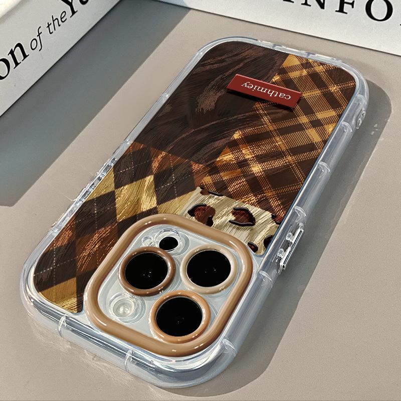 Szycie w stylu brytyjskim etui na telefon komórkowy iPhone16 Promax dla Apple 15 Kremowa przędza piórkowa Ultracienkie 14/13/12