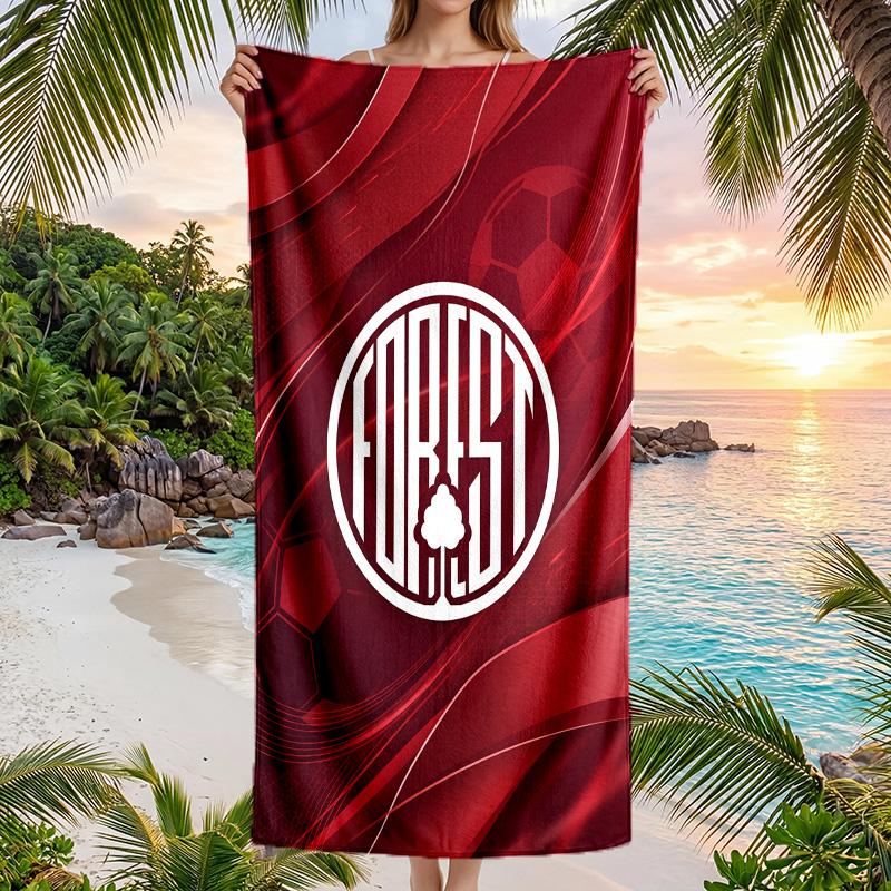 Asciugamano da Spiaggia Calcio Nottingham Forest Morbido Microfibra Asciugamano Estivo Asciugatura Rapida Assorbente per Spiaggia Piscina Viaggio