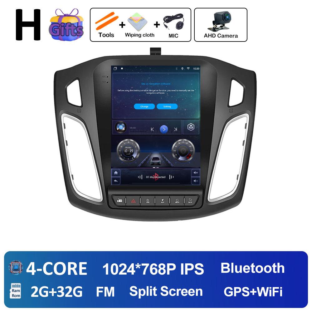 Android 14 Auto Radio Player  For Ford Focus 3 Mk 3 2011 2012 2013 2014 - 2019 DSP Stereo Cooling Fan 2.5D Touch Screen No 2 Din