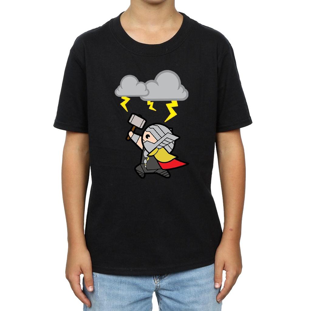 Marvel Boys Kawaii Thor God Of Thunder T-Shirt
