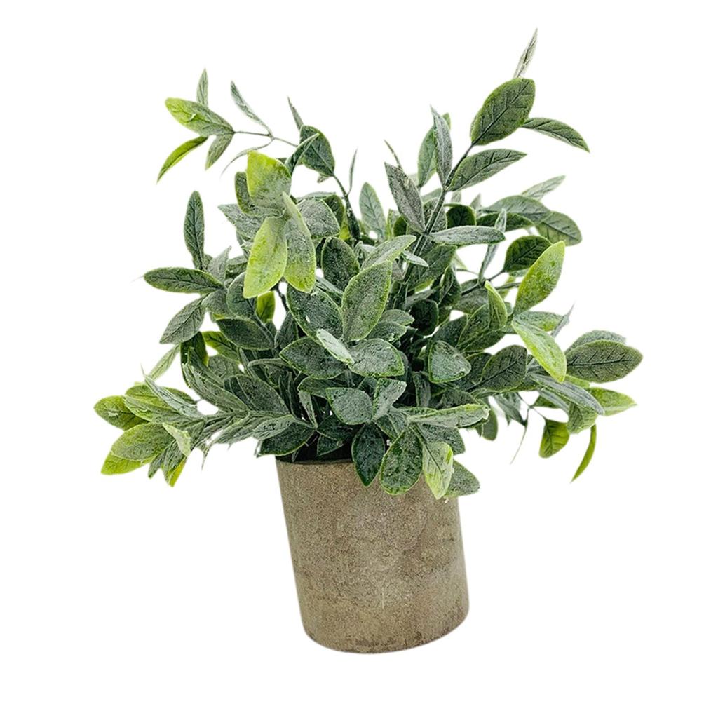 Artificial Plant Small Potted Faux Greenery Lifelike Plastic Plant for Housewarming Indoor Garden Office Bedroom