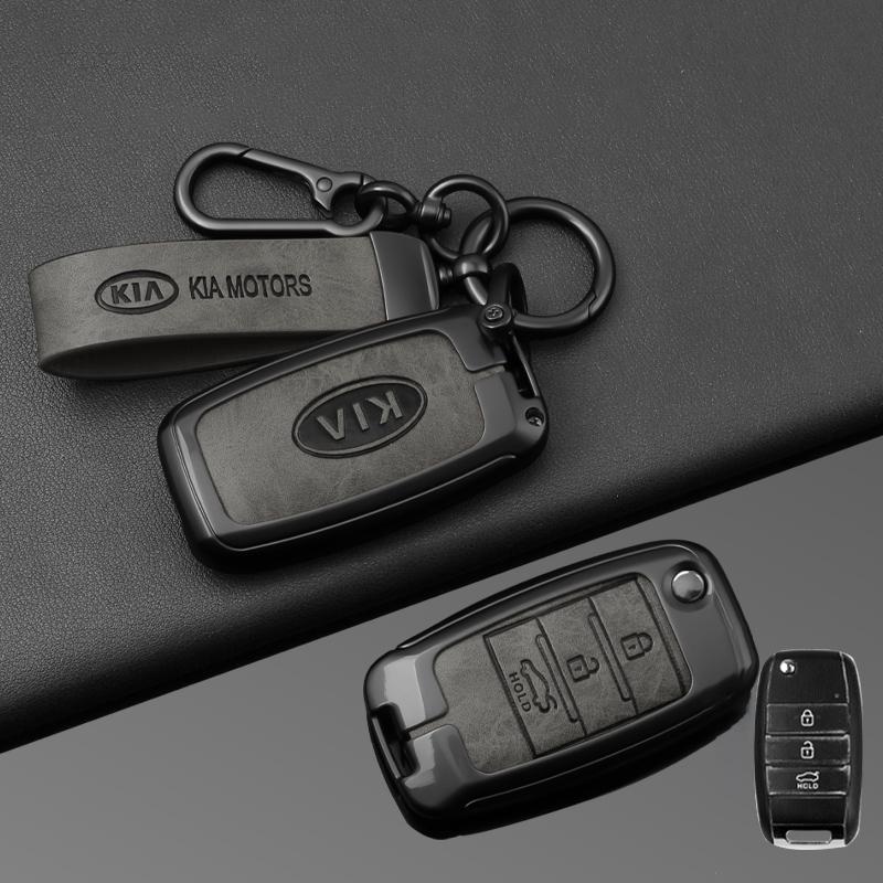 2026 Hot Car Sticker Alloy Car Flip Key Case Cover Shell Fob For KIA RIO 3 K2 K3 K4 K5 Sportege Picanto Optima Soul Ceed Sorento