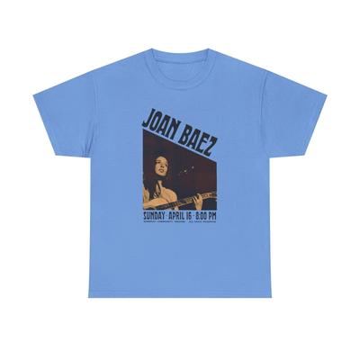 Joan Baez Unisex Schweres Baumwoll-T-Shirt, Geschenk für Klassik-Musik-Fans, Konzert-T-Shirt