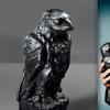 Retro Hawk Desk Ornament Resin Crafts Animal Sculpture Black Eagle Statue  Home Office Garden Decor