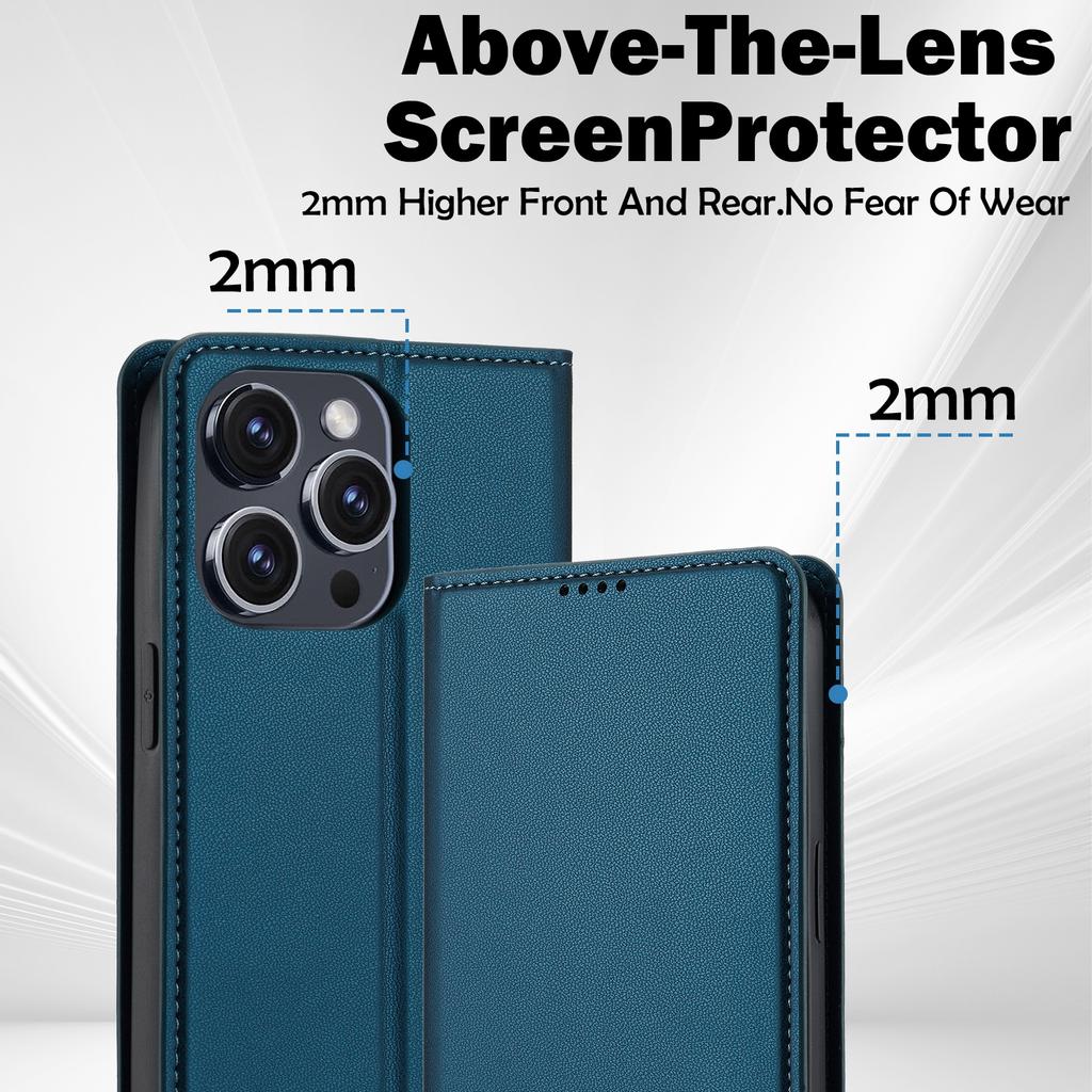 LC.IMEEKE L1 Series for iPhone 15 Pro Max Case PU Leather Wallet Stand Protective Phone Cover