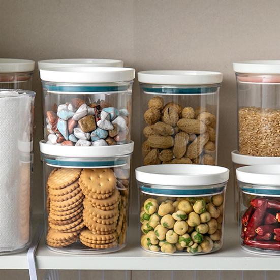 Storage Container Stackable Reusable Plastic Portable Food Storage Box for Kitchen