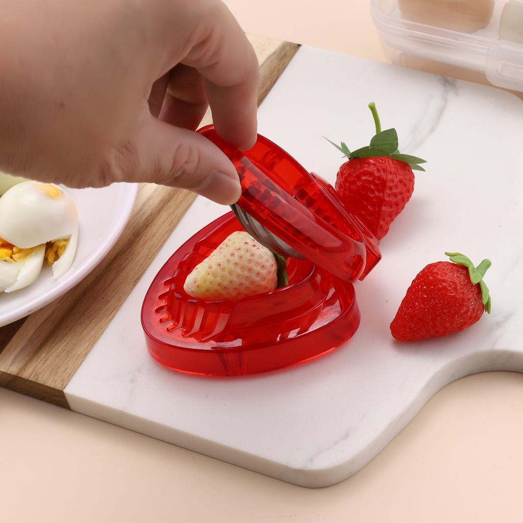 Strawberry Slicer Cream Cake Decoration Strawberry Cutter Red Date Slicer Egg Cutter Kitchen Gadget