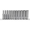 Set of 6-point Sockets, Extra Deep 6.3 Mm (1/4 ") 11 Pieces