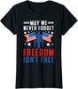 May We Never Forget Freedom Isn't Free Veteran Ladies' Crewneck T-Shirt Unisex T-Shirt