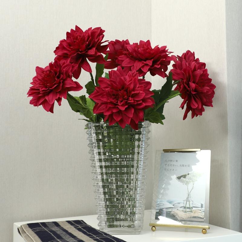 

Moisturizing Touch Dahlia Artificial Flowers Home Living Room Decoration Flower Art Ornaments Artificial Flower Bouquets рожевий